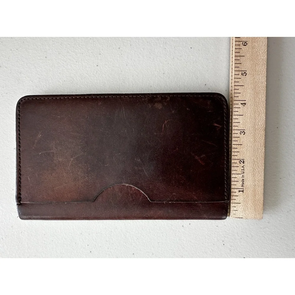 Circa Leathergoods‎ Passport Wallet Case Brown Leather Travel Organizer Pocket